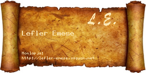 Lefler Emese névjegykártya